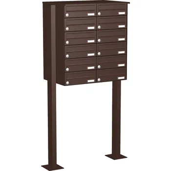Železářství Max Knobloch Sestava 12 poštovní schránek KNOBLOCH FS244H Barva: Hnědá