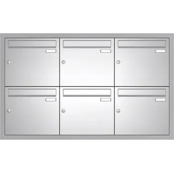 Poštovní schránka Sestava 6 luxusních schránek Max Knobloch - UP110 Barva: Nerez