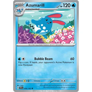 Karetní hra Azumarill 034/142 - Stellar Crown Typ karty: Non-Holo