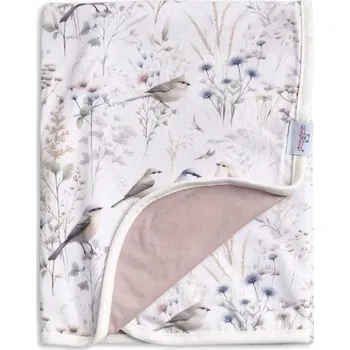 Dětská deka BabyMatex Dětská deka INES (75x100) KVĚTY A PTÁČCI