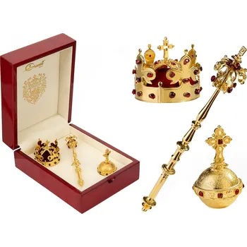 Granát Turnov Korunovační klenoty velké s českým granátem zlacené