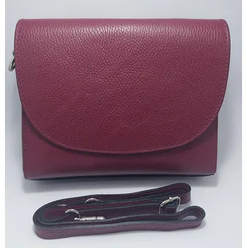 Kabelka Vere Pelle Italská Kožená kabelka Lauren bordo Barva: Bordo vínová