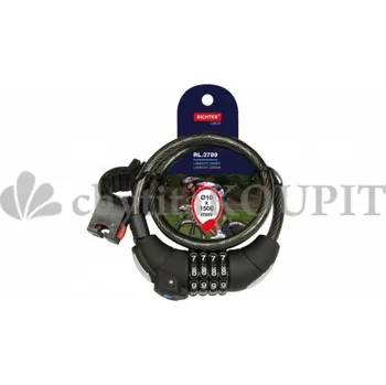 Zámek na kolo Lankový kódový zámek Richter Czech RL.3789.10x1500.CRN