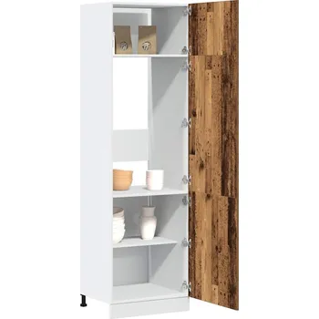 Příborník do zásuvky vidaXL Lednička "Lyon" Staré dřevo 60 x 57 x 207 cm Konstrukce dřeva