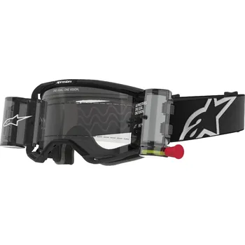 Motocyklové brýle Brýle vision 8 corp roll-off wide vision, alpinestars (černá, čiré plexi a roll-off systém) 2025