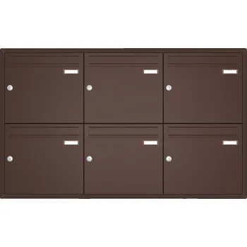 Poštovní schránka Sestava 6 luxusních schránek Max Knobloch - UP110 Barva: Hnědá