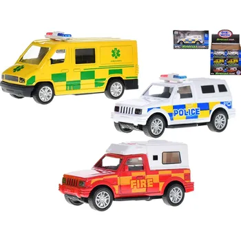 autíčko Mikro trading Vozidlo záchranných složek - 11 cm - zpětný chod