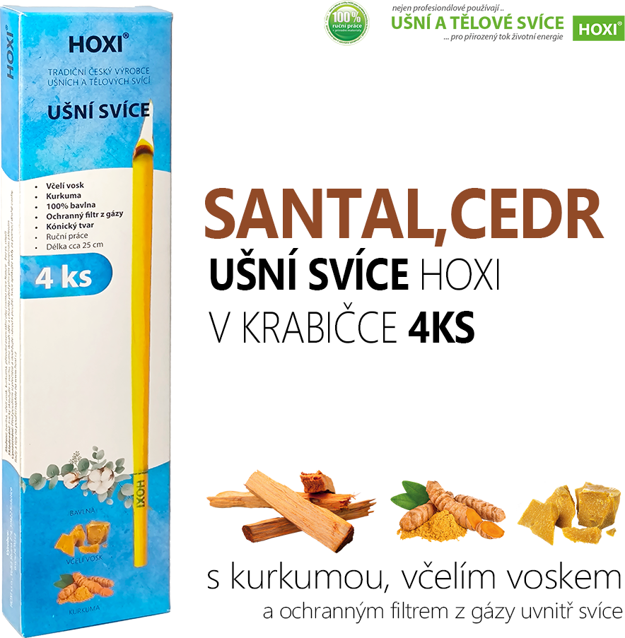 Ušní svíce HOXI SANTAL-CEDR 4ks