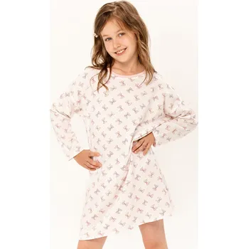 Taro noč. košile dívčí 3277 Tilly - ecru, 116 (Dívčí noční košile s dlouhým rukávem)