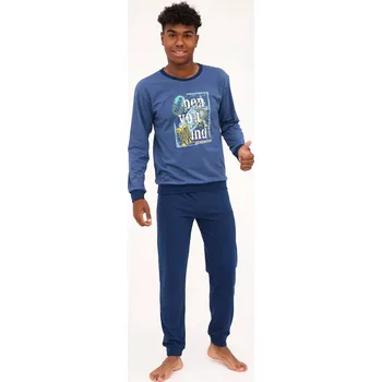 Chlapecké pyžamo Cornette pyžamo chlapecké 999/51 Open - modrá, 182 (Chlapecké pyžamo Cornette)