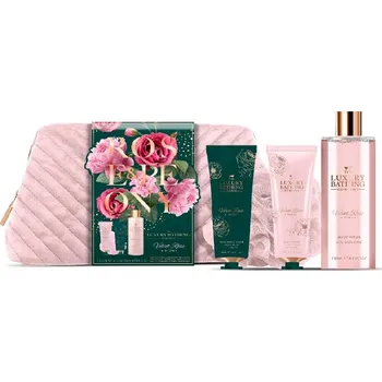 Kosmetická sada Grace Cole Sada péče o tělo v taštičce Růže & Pivoňka 4 ks