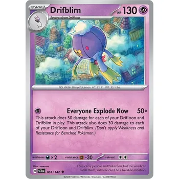 Karetní hra Drifblim 061/142 - Stellar Crown Typ karty: Non-Holo