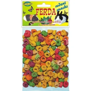 Krmivo pro hlodavce Ferda 80g sekané kroužky s calciem hlodavec