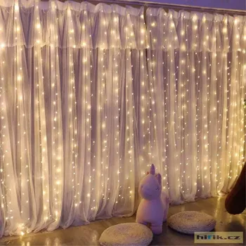 RC model ostatní Světelný závěs na dálkové ovládání - teplesvětlo 3 x 3 m