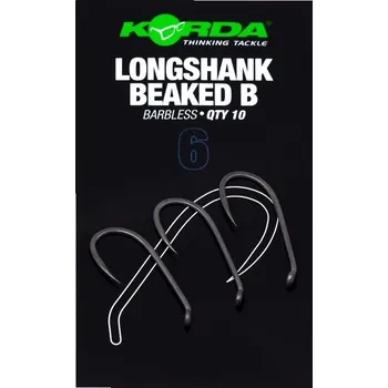 Rybářský háček Korda háčky Longshank Beaked Barbless 10 ks Varianta: vel. 6 (KLSBB6)