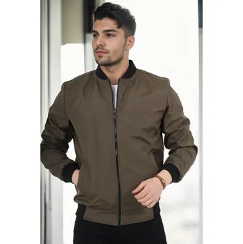 96819 Dewberry College Collar Classic Seasonal Mens Coat-Khaki dewberry hnědá 2966432