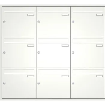 Poštovní schránka Sestava 9 luxusních schránek Max Knobloch - UP110 Barva: Bílá