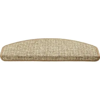 Nášlap na schod Béžový kobercový půlkruhový nášlap na schody Imola - 17 x 56 cm