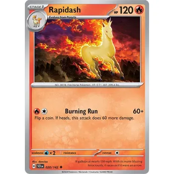 Karetní hra Rapidash 020/142 - Stellar Crown Typ karty: Non-Holo