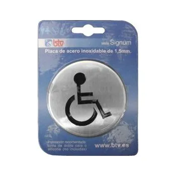 Informační tabulka BTV Piktogram WC invalidé 75mm nerez