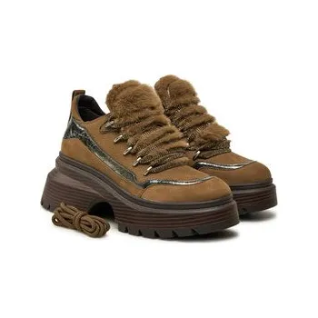 Dámské polobotky Polobotky MICHAEL Michael Kors Shiloh Bootie 40F4SSFE8L Hnědá 37