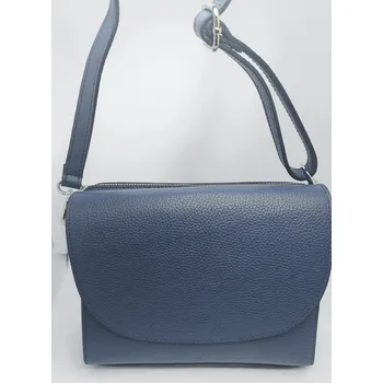 Vere Pelle Italská Kožená kabelka Lauren modrá Barva: Modrá