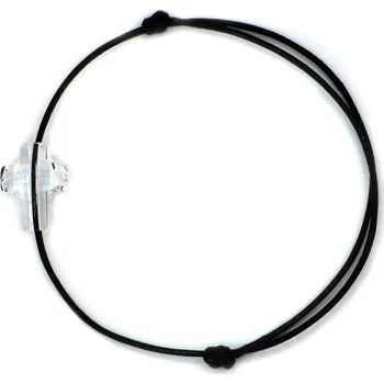 Náramek WUX Náramek Křištalový křížek Swarovski VELIKOST NÁRAMKU: Pánská....18cm, BARVA PROVÁZKU: Modrá světlá