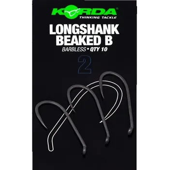 Rybářský háček Korda háčky Longshank Beaked Barbless 10 ks Varianta: vel. 2 (KLSBB2)