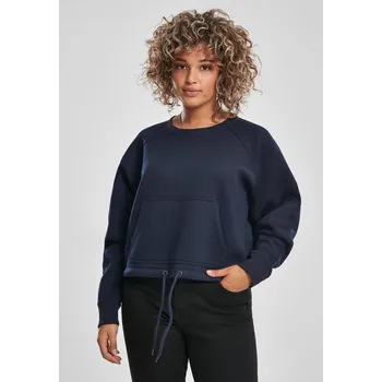 Dámská mikina Dámská oversized krátká raglánová posádka nightnavy Urban Classics černá 2544765