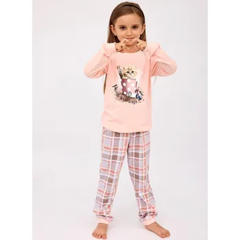 Dívčí pyžamo Cornette pyžamo dívčí 594/178 Paint - růžová, 110-116 (Dívčí pyžamo Cornette)