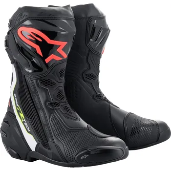 Moto obuv Boty na motorku Alpinestars Supertech R černo-bílo-fluo červeno-fluo žluté 44