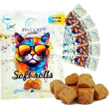 Krmivo pro kočku Fine cat Exclusive Soft Roll svačinka kuřecí s lososem 5x10g