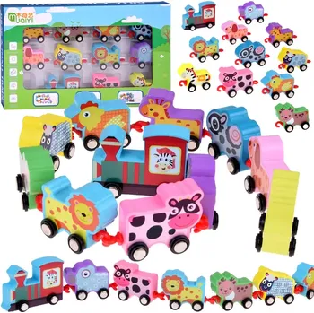 Vláček a vláčkodráha RKToys dřevěný vláček s čísly