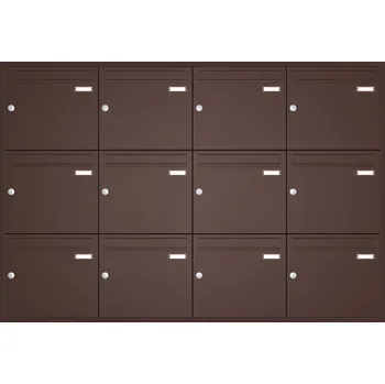 Poštovní schránka Sestava 12 luxusních schránek Max Knobloch - UP110 Barva: Hnědá