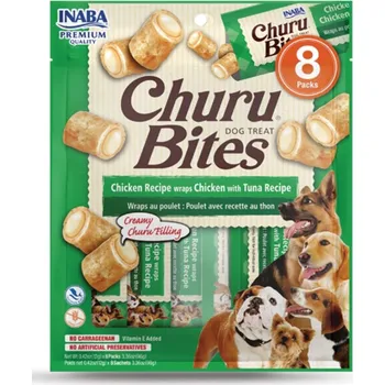 Pamlsek pro psa Churu Dog Bites Chicken Recipe wraps Chicken with+Tuna Recipe 8x12g