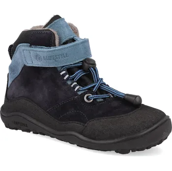 Dívčí obuv Barefoot zimní boty bLIFESTYLE - Capra TEX marine modré Velikost: 30
