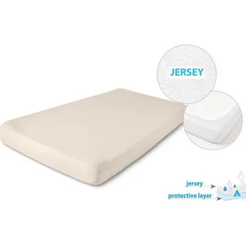 Prostěradlo BabyMatex Nepromokavé jersey prostěradlo 140x70cm BÉŽOVÉ