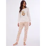 Cornette pyžamo dámské 671/377 Sweet Bear - béžová, XXL (Dámské pyžamo dlouhé)