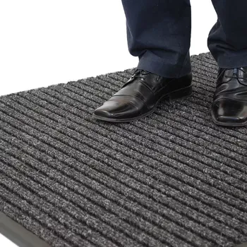 Rohožka Šedá textilní vstupní rohož FLOMA Koral - 310 x 210 x 1,4 cm