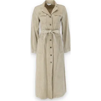 Dámské šaty Šaty košiloví džínové Cimini Paris C10621 barva: béžová, velikost: L