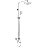 Eve vanová baterie s talířovou kulatou sprchou, bílá