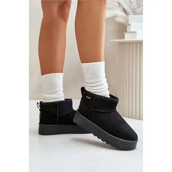 Dámská zimní obuv Nízké Sněhové Boty Na Platformě Big Star OO274A099 Barva: Černá, Velikost: 40