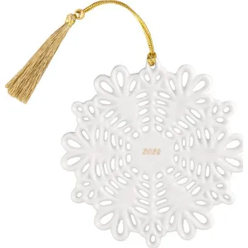 Vánoční dekorace Villeroy & Boch Závěsná porcelánová ozdoba Christmas Classics, Sněhová vločka, 10,1 cm 14-8675-4347