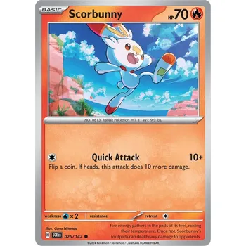 Sběratelská karetní hra Scorbunny 026/142 - Stellar Crown Typ karty: Non-Holo