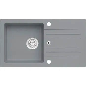 Granitový dřez Alveus Cortina140/81sifon+záslepka Granitový dřez s odkapem oboustranné provedení, 75x42cm, concrete
