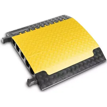 kabelová chránička Černo-žlutý plastový kabelový most s víkem DEFENDER XXL - 70 x 69,6 x 8,7 cm