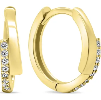 Náušnice Brilio Silver Módní pozlacené náušnice se zirkony EA558Y + 2 měsíce na vrácení zboží
