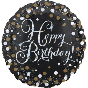 Balónek Šťastné narozeniny foliový balónek 43 cm 9916499