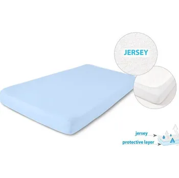 Prostěradlo BabyMatex Nepromokavé jersey prostěradlo 120x60cm MODRÉ
