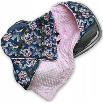 Zavinovačka ZAVINOVAČKA deka minky do autosedačky teplá s kapucí